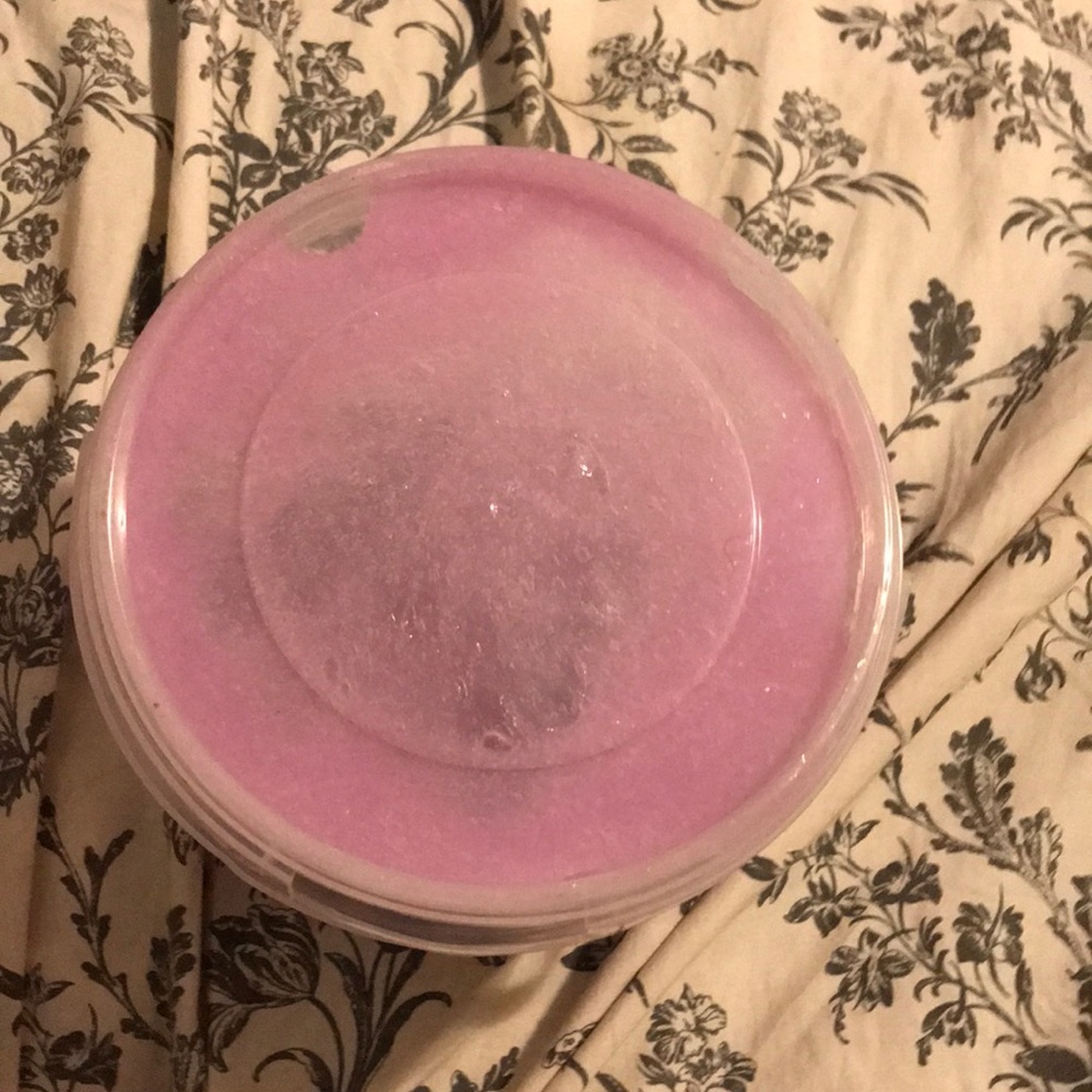 4 gallons of pink fluffy slime.